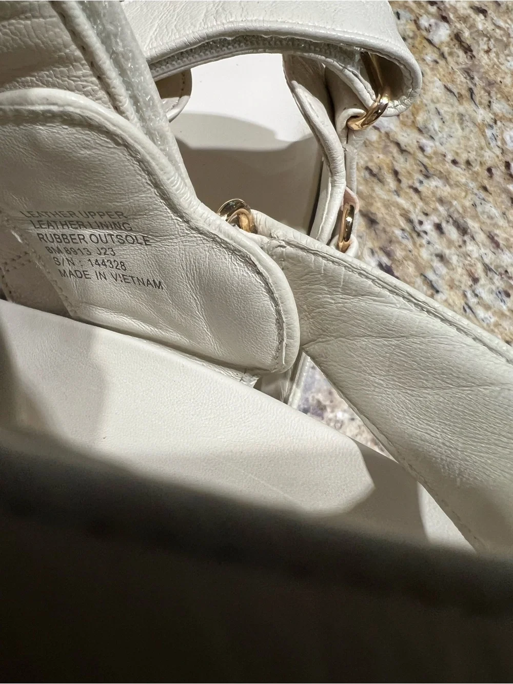 Tory Burch Kira New Ivory Leather Slingback Sandals 8M